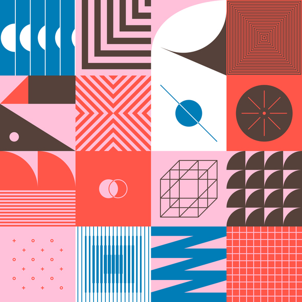 Digital Design Abstract Vector Pattern