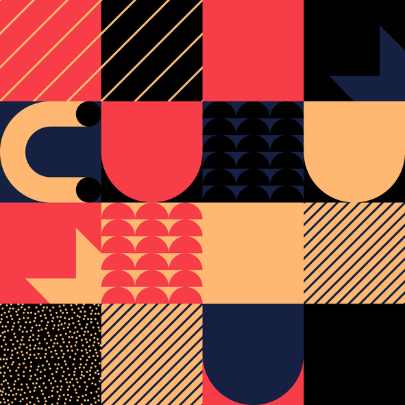Trendy Background With Simple Shapes