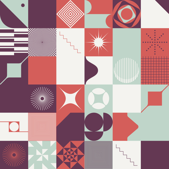 Mid-Century Abstract Vector Pattern Design