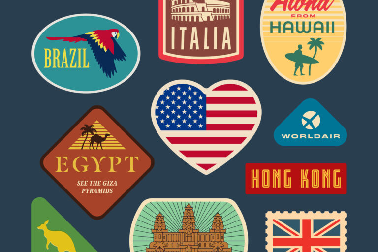 Retro World Travel Stickers INTA 2024 in Atlanta, GA