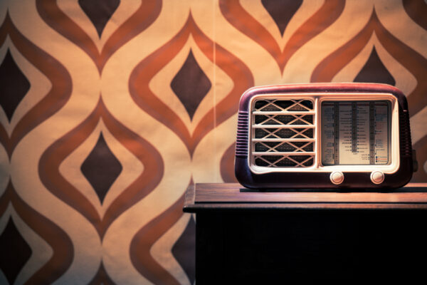 Vintage Old Radio on the Table