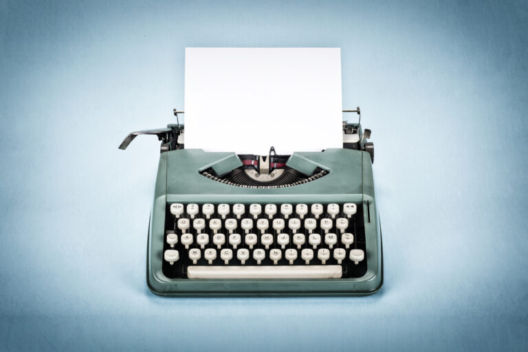 Retro old typewriter