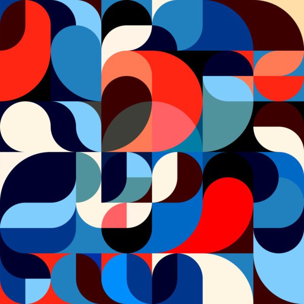 Vector pattern of geometric elements in a modern style for background design, print, social networks, packaging, textile, web.