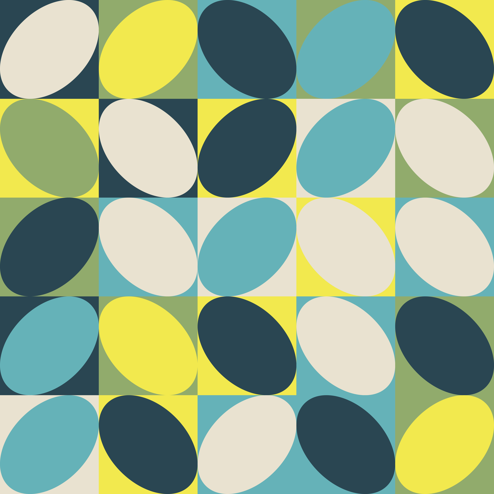 Oval Abstract Vector Pattern Design