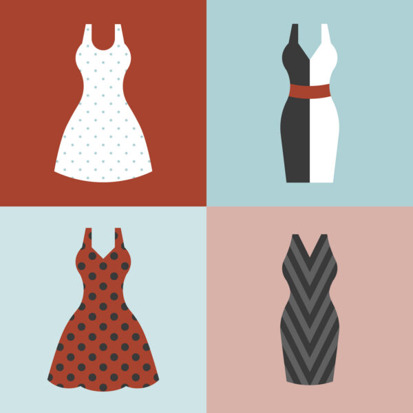 Woman dress in vintage style