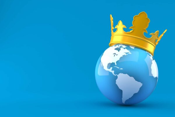 World globe with crown