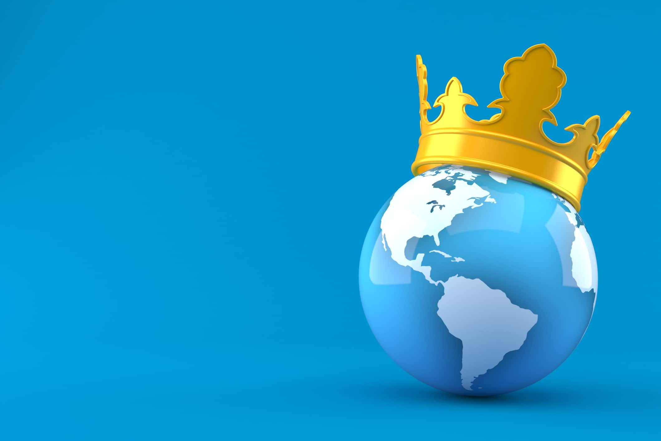 World globe with crown